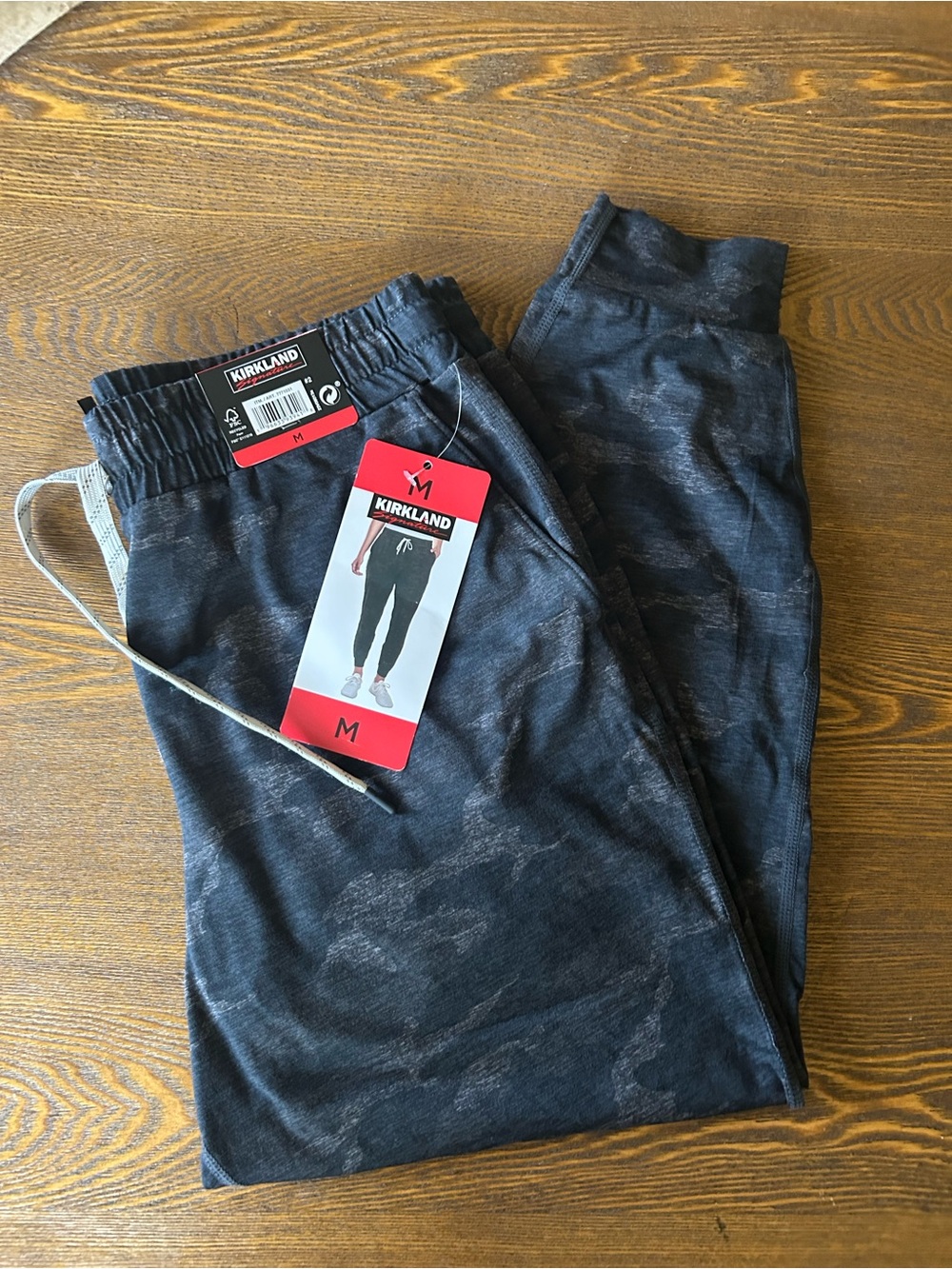 Kirkland Signature Black Gray Camo Jogger Pants